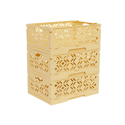 Dreambee Bac Pliant Essentials Midi 29,5 x 39,5 x 15,9 cm Ocre - 3 Pièces