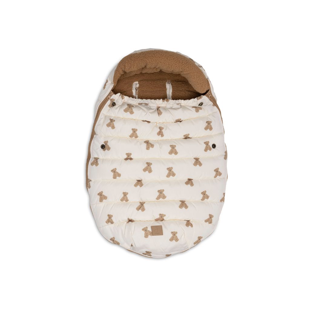 Jollein Chancelière Pour Siège-Auto Portable Groupe 0+  Puffed Mini Teddy Bear Multi
