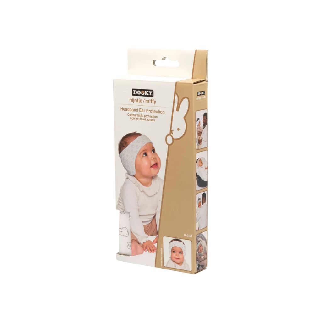 Dooky Bandeau Protection Auditive 0-6 Mois Miffy White 