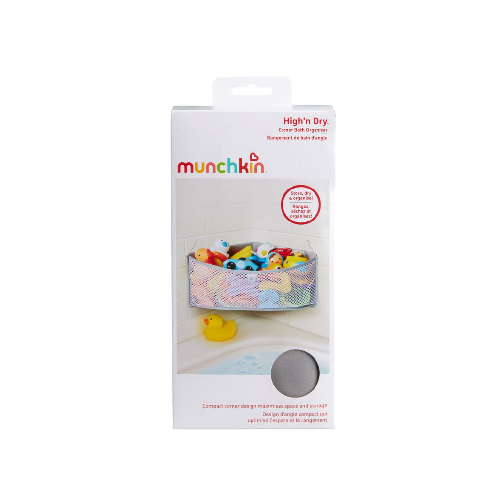 Munchkin High'n Dry Opberger Voor Badspeelgoed Met Zuignap Grey
