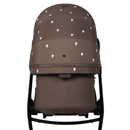Joolz x Studio Noos 2-en-1 Poussette Day5 Hazel Brown / White Hearts + Nacelle Hazel Brown / White Hearts + Mom Bag White Hearts 