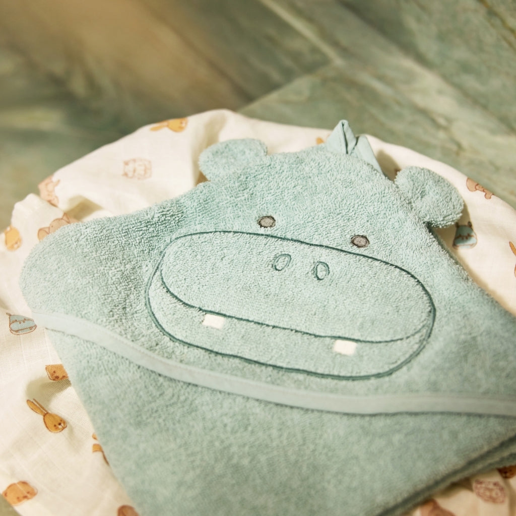Jollein Badcape Hippo Happy Multi 70 x 130 cm