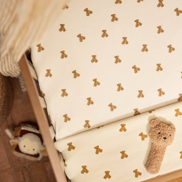 Jollein Deken Voor Wieg Mini Teddy Bear Little Waffle / Fluffy Multi B 75 x L 100 cm