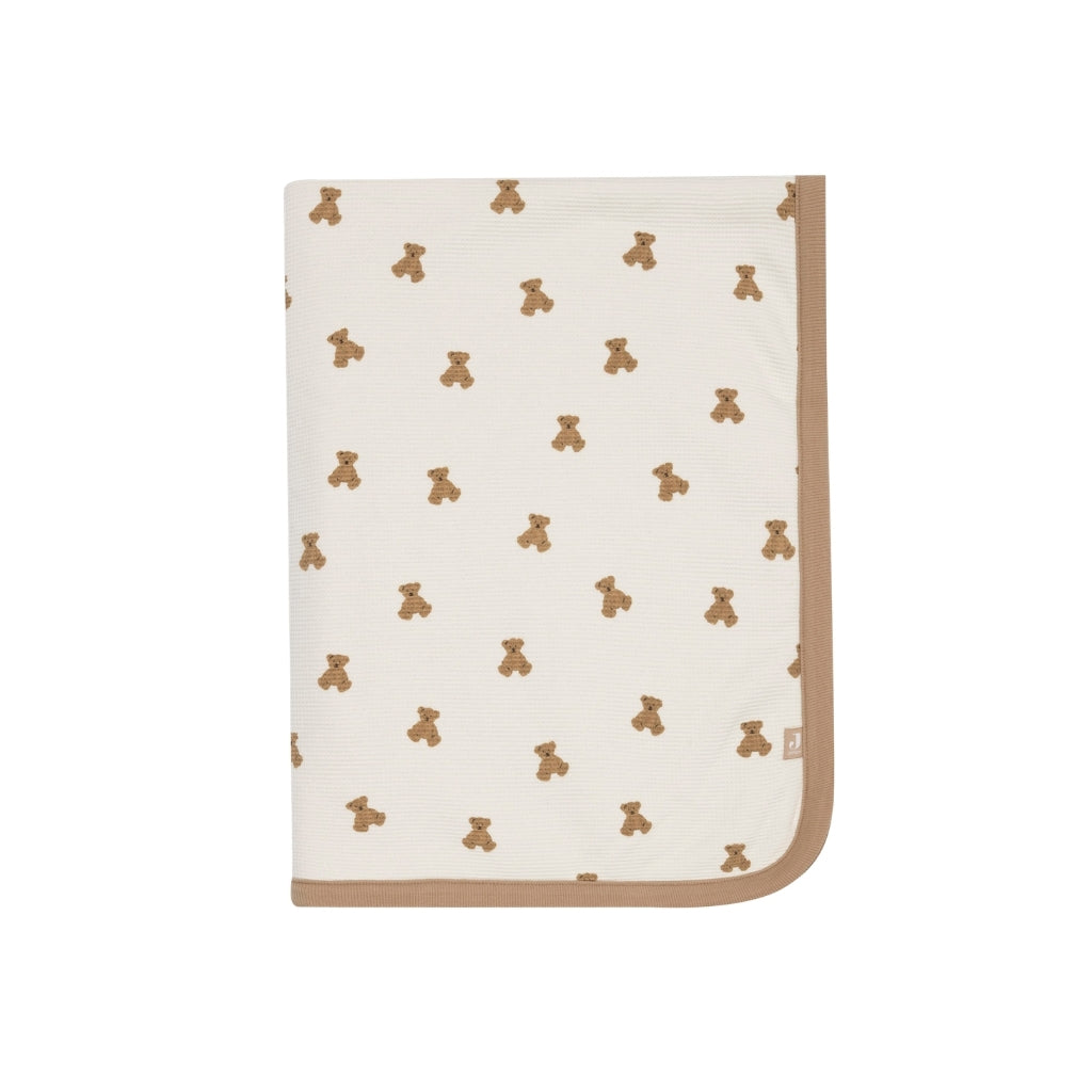 Jollein Deken Voor Wieg Mini Teddy Bear Little Waffle / Fluffy Multi B 75 x L 100 cm