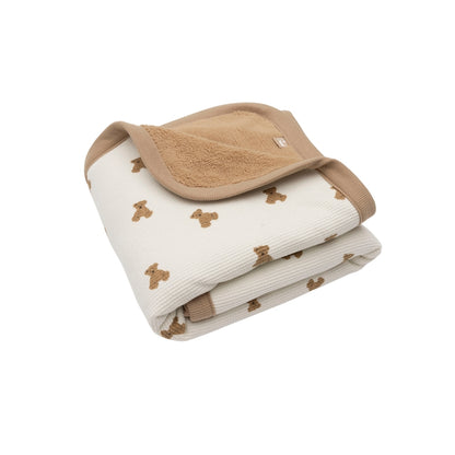 Jollein Deken Voor Wieg Mini Teddy Bear Little Waffle / Fluffy Multi B 75 x L 100 cm