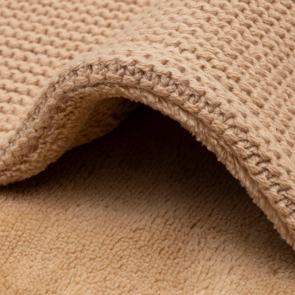Jollein Couverture Pour Berceau Fleece Basic Knit Hazel Lg 75 x L 100 cm