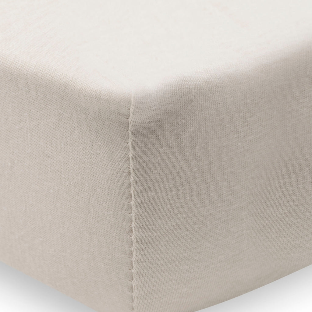 Jollein Hoeslaken Voor Wieg Jersey Hazel / Oatmeal B 40 / 50 x L 80 / 90 cm – 2 Stuks