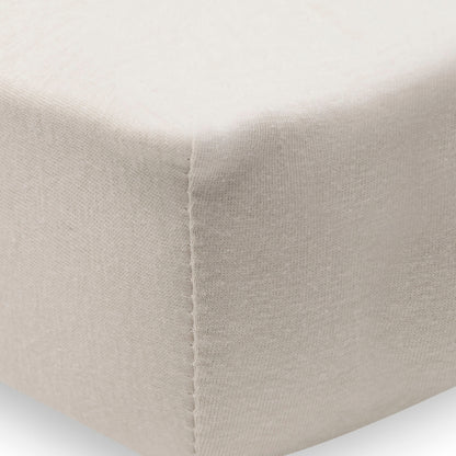 Jollein Hoeslaken Voor Wieg Jersey Hazel / Oatmeal B 40 / 50 x L 80 / 90 cm – 2 Stuks