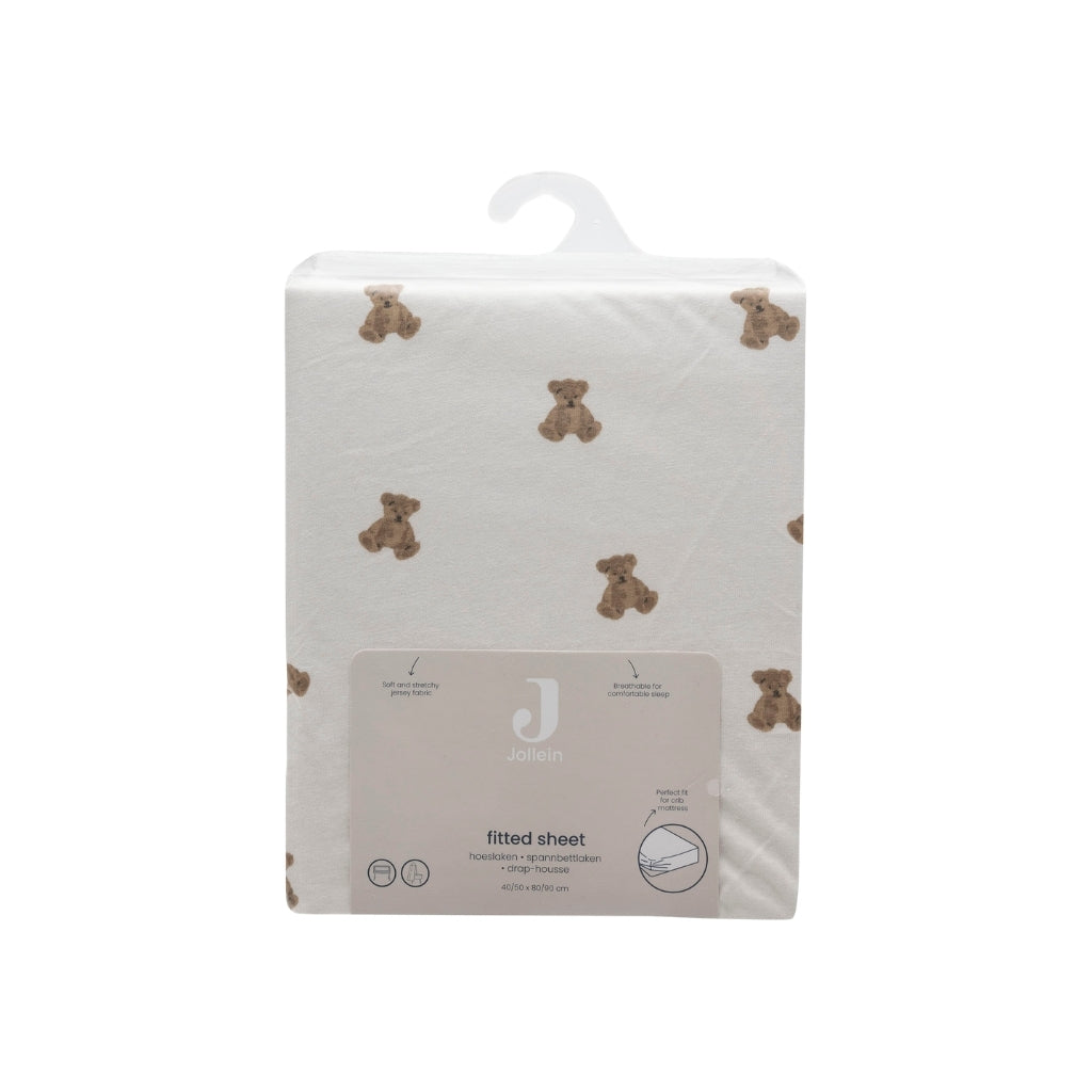 Jollein Drap-housse Pour Berceau Jersey Mini Teddy Bear Multi Lg 40 / 50 x L 80 / 90 cm