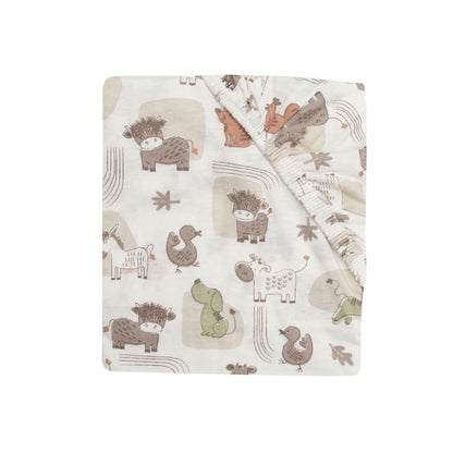 Jollein Drap-housse Pour Lit Jersey Barn Buddies Multi Lg 60 x L 120 cm