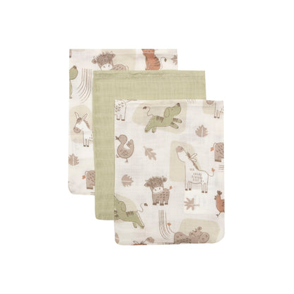 Jollein Gant De Toilette Hydrophile Barn Buddies Multi – 3 Pièces