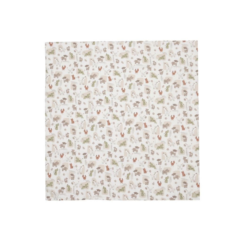 Jollein Tetradoek Barn Buddies Multi B 115 x L 115 cm – 2 Stuks