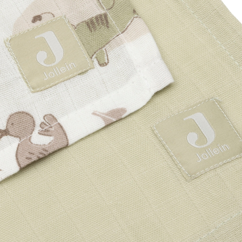 Jollein Tetradoek Barn Buddies Multi B 115 x L 115 cm – 2 Stuks