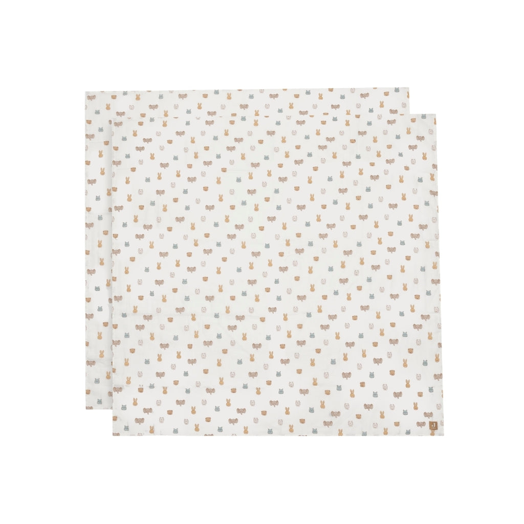 Jollein Essuie Tetra Jollies Multi Lg 115 x L 115 cm – 2 Pièces