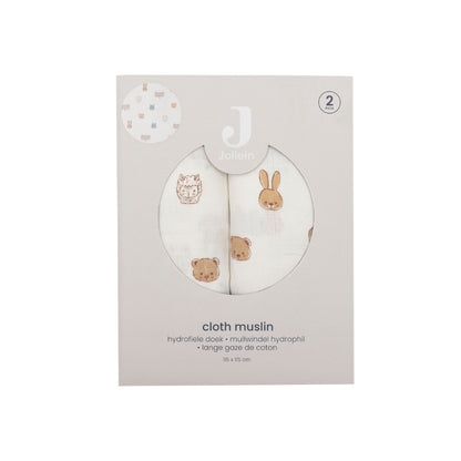 Jollein Essuie Tetra Jollies Multi Lg 115 x L 115 cm – 2 Pièces