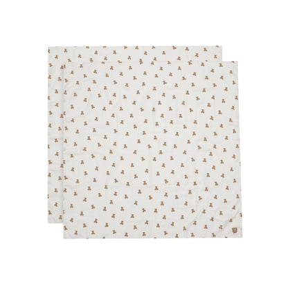 Jollein Essuie Tetra Mini Teddy Bear Multi Lg 115 x L 115 cm – 2 Pièces
