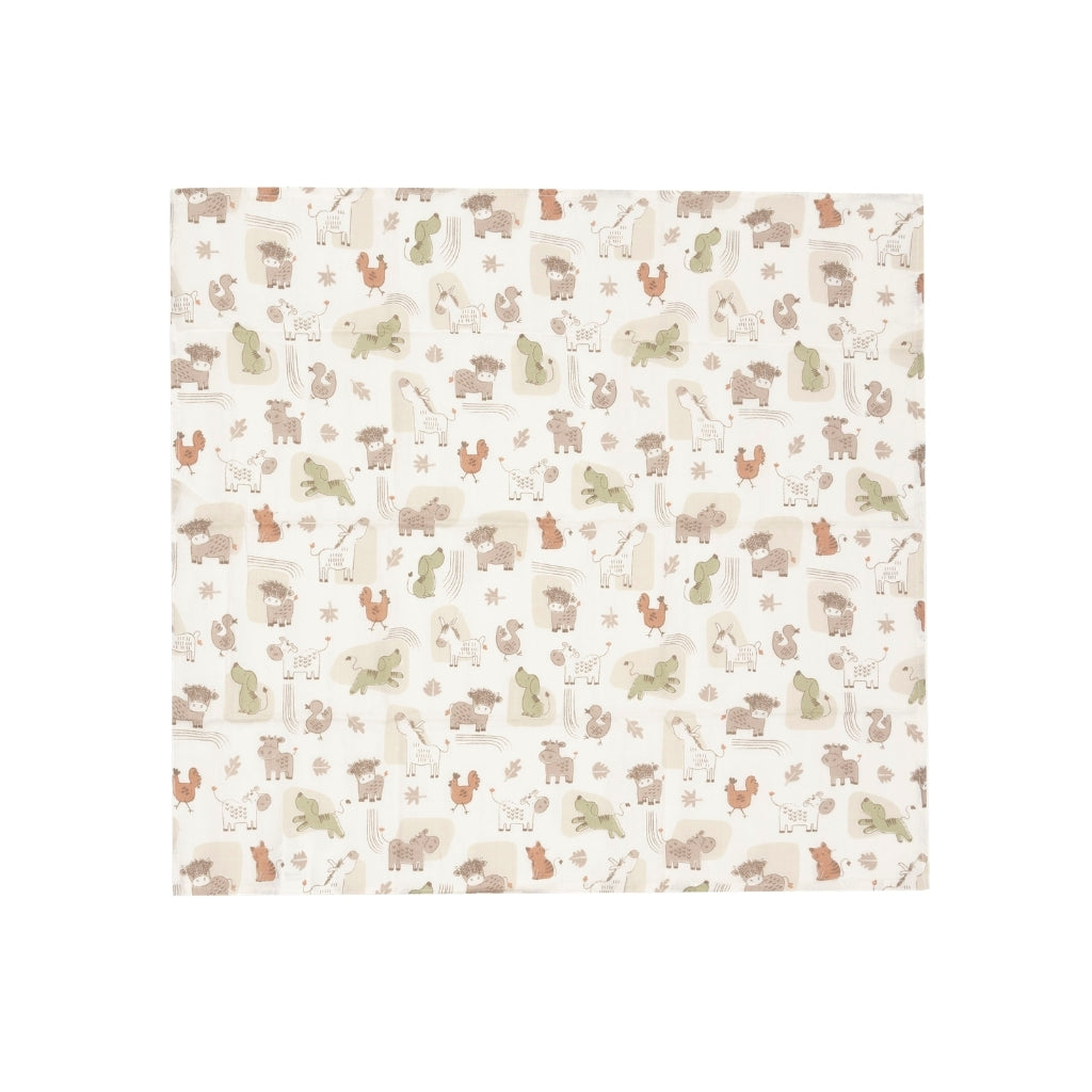 Jollein Essuie Tetra Barn Buddies Multi Lg 70 x L 70 cm – 3 Pièces