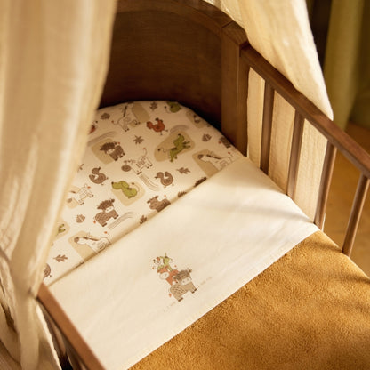 Jollein Drap Pour Berceau Barn Buddies Multi Lg 75 x L 100 cm