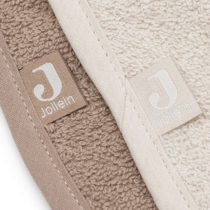 Jollein Bavoir En Tissu éponge Sand / Milky Coffee – 2 Pièces