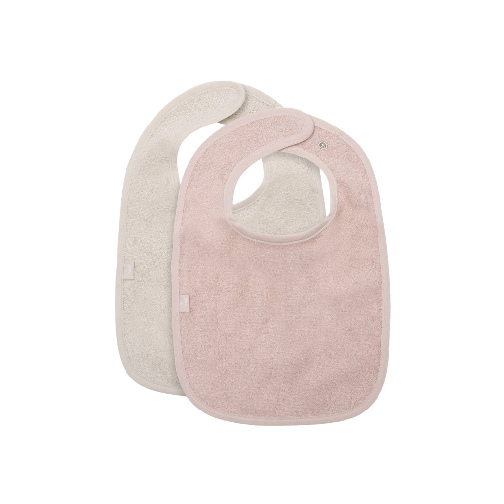 Jollein Slabbetje Badstof Silk Rose / Sand – 2 Stuks