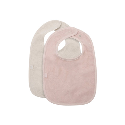 Jollein Slabbetje Badstof Silk Rose / Sand – 2 Stuks