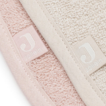 Jollein Slabbetje Badstof Silk Rose / Sand – 2 Stuks