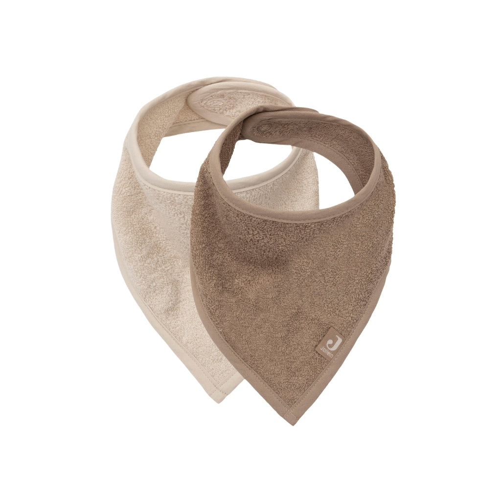 Jollein Bandana Slab Sand / Milky Coffee – 2 Stuks