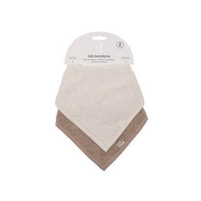 Jollein Bandana Slab Sand / Milky Coffee – 2 Stuks