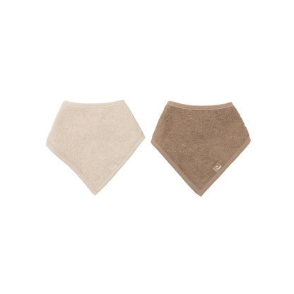 Jollein Bandana Slab Sand / Milky Coffee – 2 Stuks