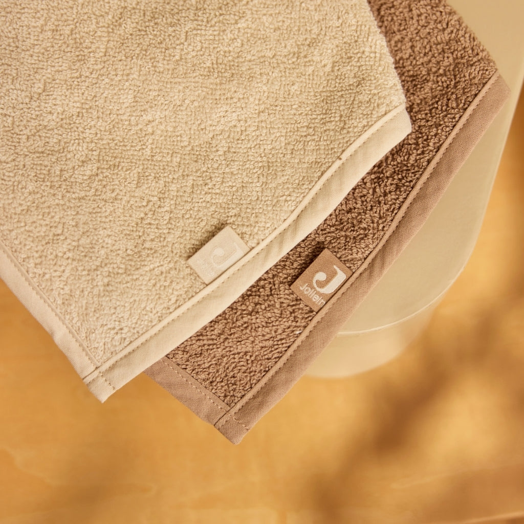 Jollein Bandana Slab Sand / Milky Coffee – 2 Stuks
