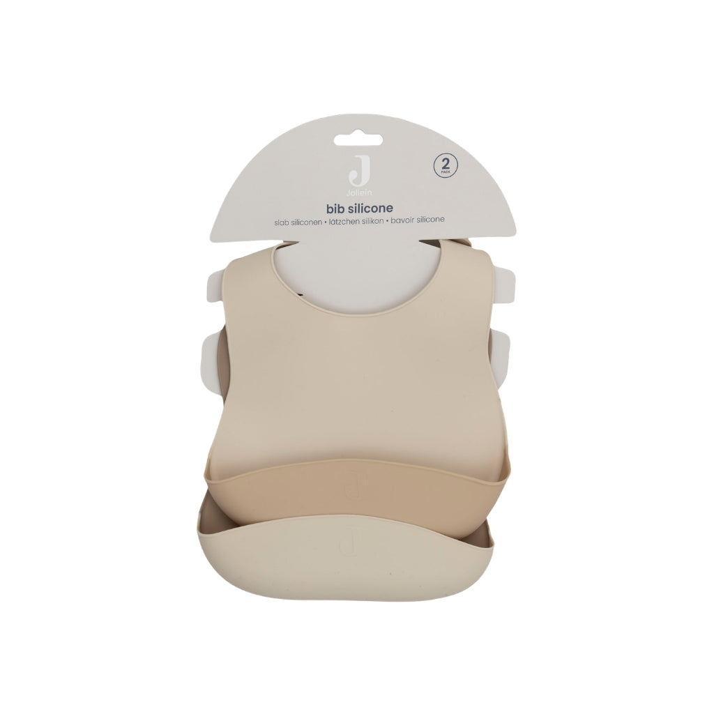 Jollein Slabbetje Siliconen Natural Shades – 2 Stuks