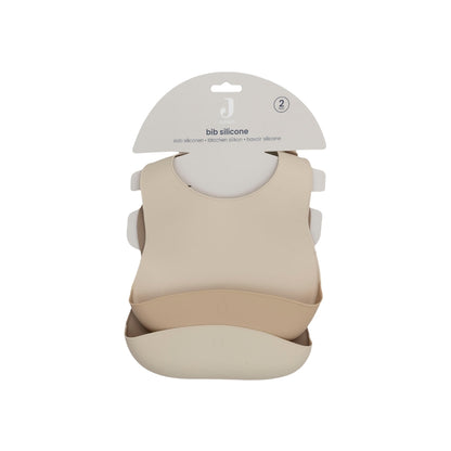 Jollein Slabbetje Siliconen Natural Shades – 2 Stuks