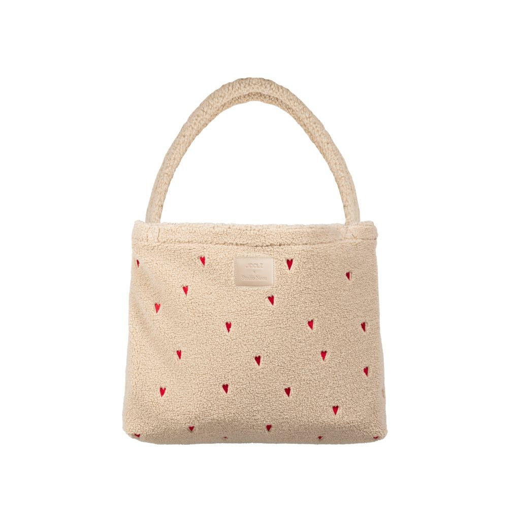 Joolz x Studio Noos 2-en-1 Poussette Day5 Sandy Taupe / Red Hearts + Nacelle Sandy Taupe / Red Hearts + Mom Bag Red Hearts