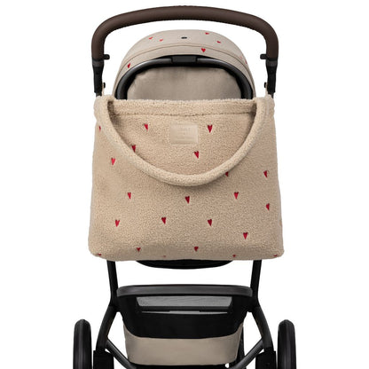 Joolz x Studio Noos 2-en-1 Poussette Day5 Sandy Taupe / Red Hearts + Nacelle Sandy Taupe / Red Hearts + Mom Bag Red Hearts