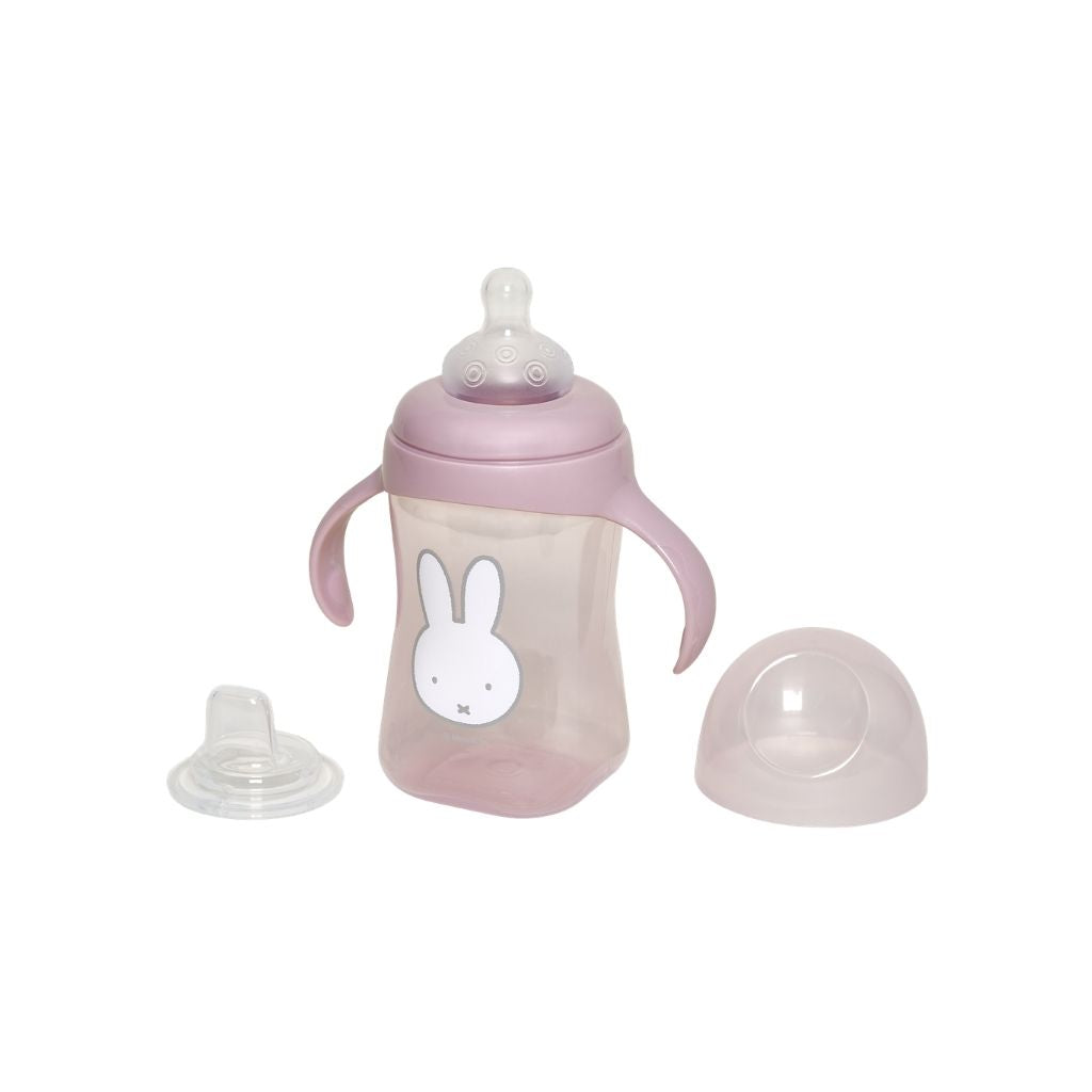 Koko 2-in-1 Oefenbeker Met Zachte Tuit 300 ml Miffy Pink