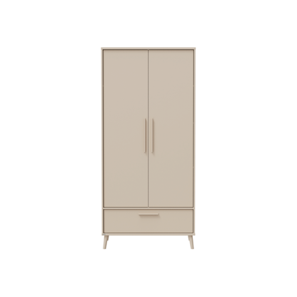 PAIDI Armoire à 2 Portes et 1 Tiroir Eefje Uni Cashmere Beige