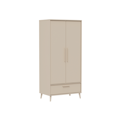 PAIDI Armoire à 2 Portes et 1 Tiroir Eefje Uni Cashmere Beige