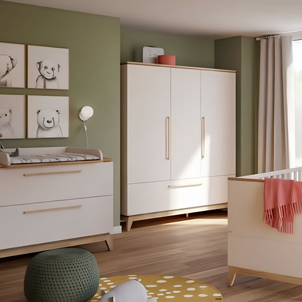 PAIDI Armoire à 3 Portes et 1 Tiroir Stiene Cashmere Beige