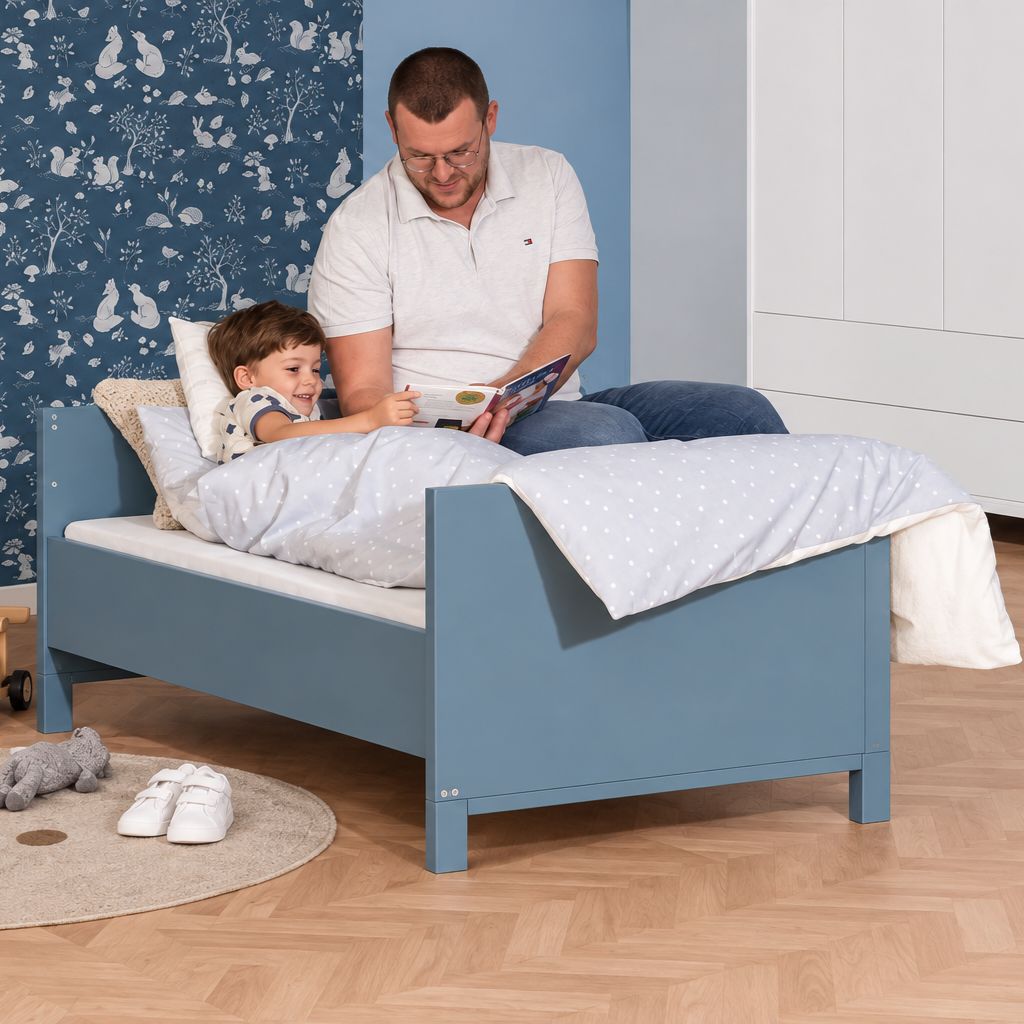 PAIDI Sommiers Pour Lit Enfant Olli Matt Blue Lg 70 x L 140 cm
