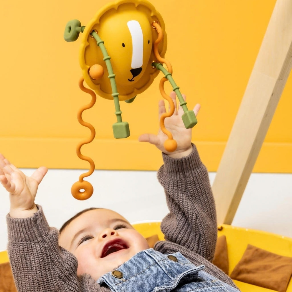 Trixie Sensorisch Trekspeelgoed Siliconen Mr. Lion Yellow