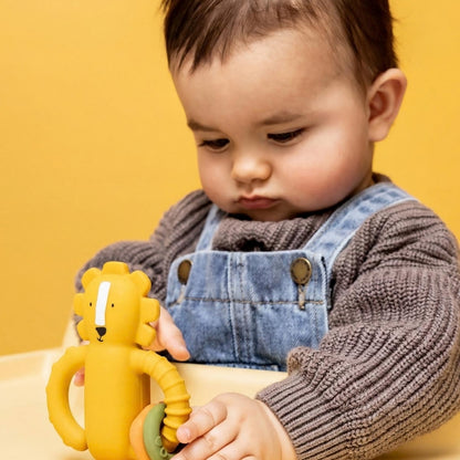 Trixie Sensorisch Speelfiguur Siliconen Met Zuignap Mr. Lion Yellow