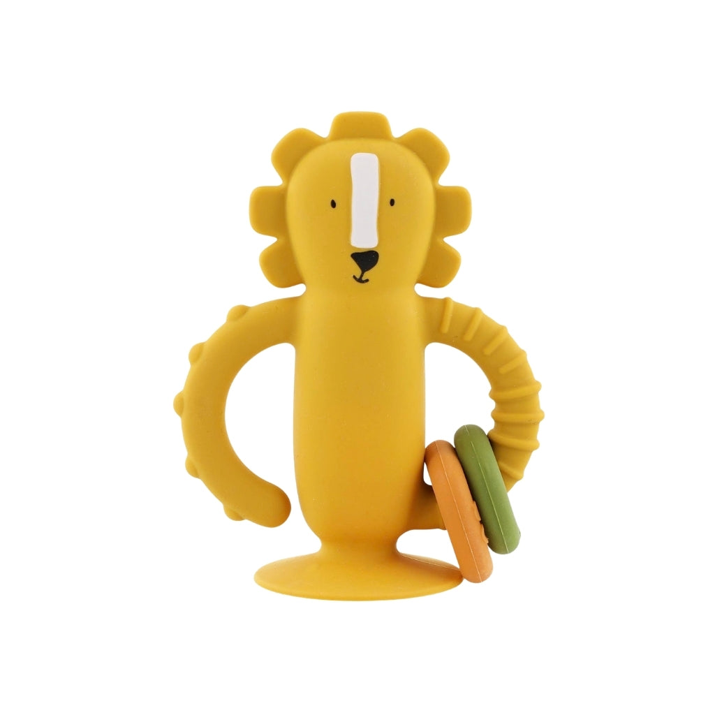 Trixie Sensorisch Speelfiguur Siliconen Met Zuignap Mr. Lion Yellow