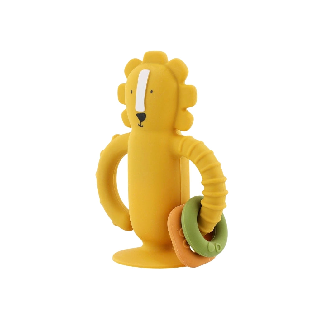 Trixie Sensorisch Speelfiguur Siliconen Met Zuignap Mr. Lion Yellow