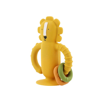 Trixie Sensorisch Speelfiguur Siliconen Met Zuignap Mr. Lion Yellow