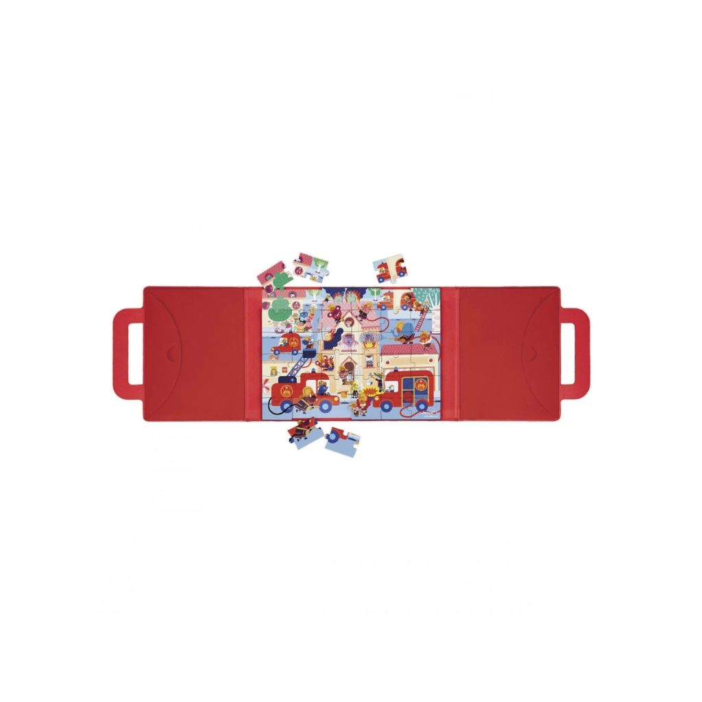 Janod Puzzle Magnétique Magnéti'puzzle Pompiers Multi - 36 Pièces