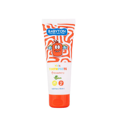 Babyton Natuurlijke Tandpasta Aardbei Smaak Met Fluoride +2 jaar – 75 ml