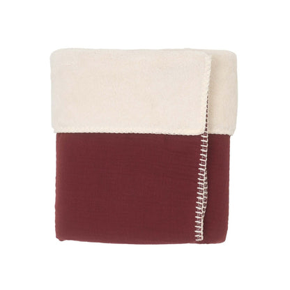 Koeka Couverture Pour Berceau Teddy Faro Burgundy B 75 x L 100 cm