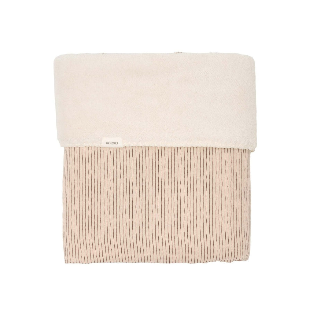 Koeka Couverture Pour Berceau Teddy Whisper Waves Burgundy Lg 75 x L 100 cm