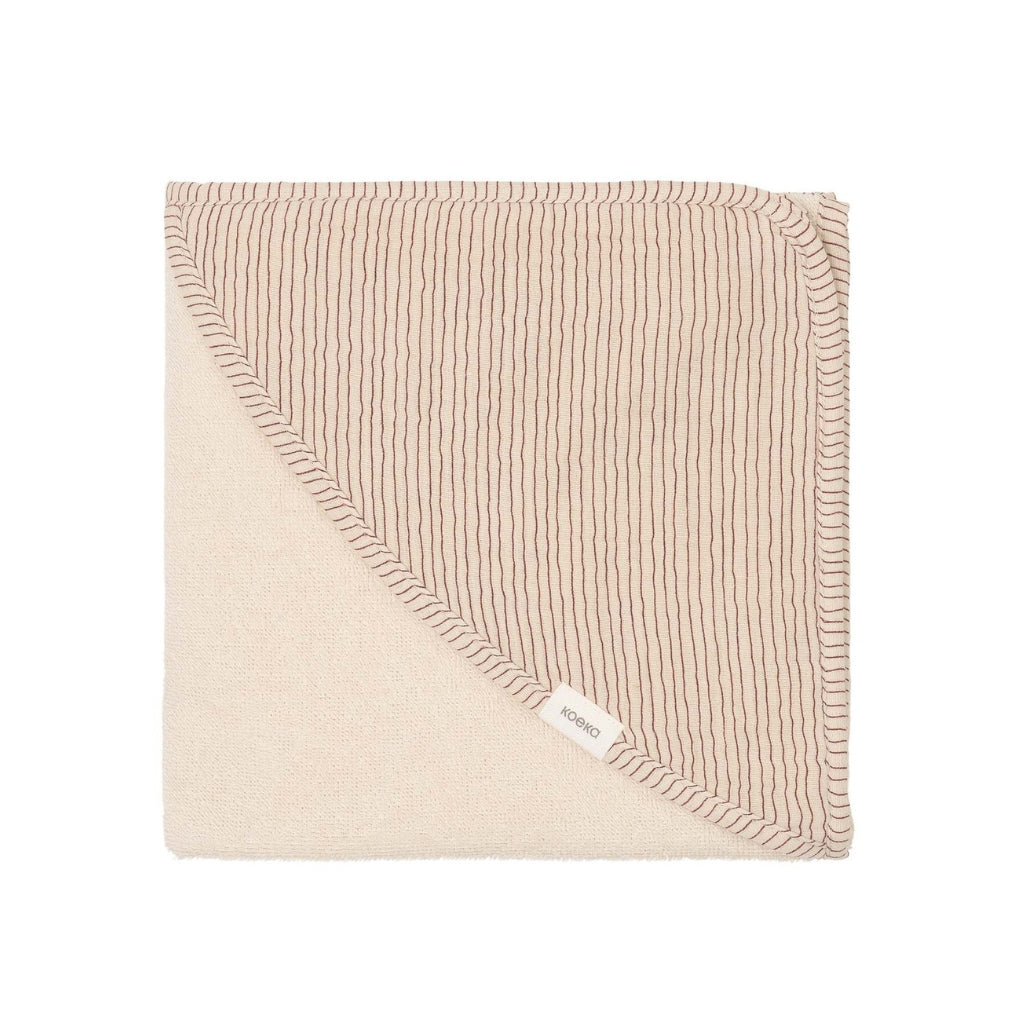 Koeka Badcape Whisper Waves Burgundy 100 x 100 cm