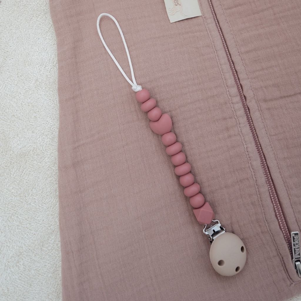 Pericles Attache-sucette Cœur Pink 